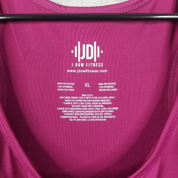 Womens Raspberry Rose J. Dow Fitness Bodysuit Workout Polyester Stretch Size XL - Picture 2 of 9
